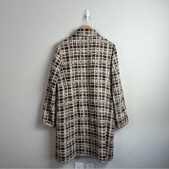 Ann Taylor Coat Plaid Jacket Collared Tweed - Picture 10 of 15